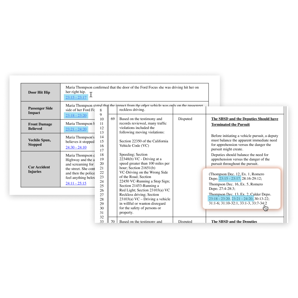 Precise Citations